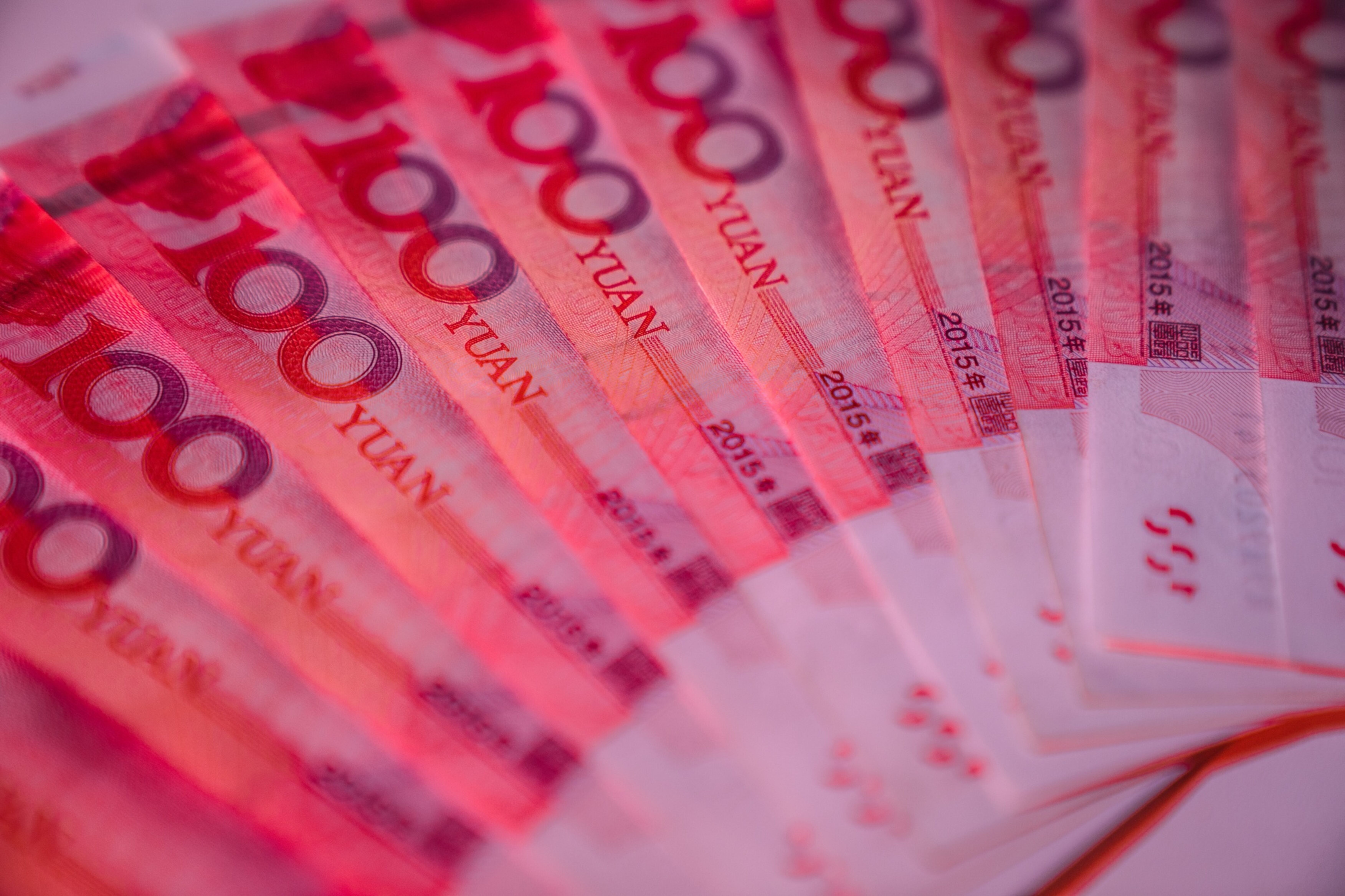 The yuan traded up 0.45% at 7.21 against the greenback at 2:32 p.m. Tuesday, after tumbling 1% the previous day. Photo: Bloomberg