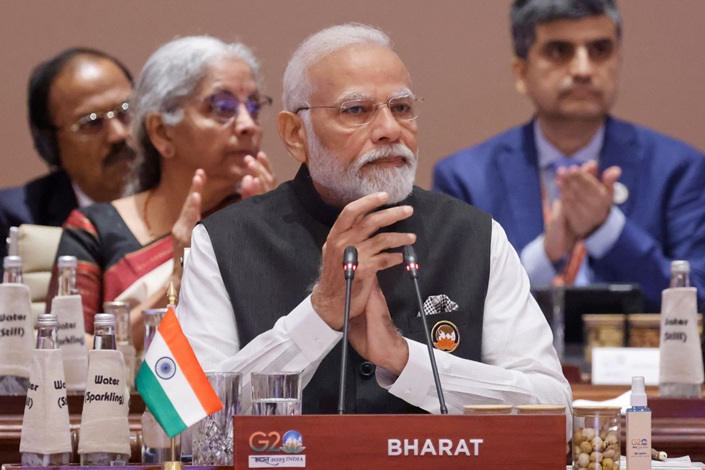 Indian Prime Minister Narendra Modi attends the first session of the G20 Leaders’ Summit on Sept. 9 in New Delhi. Photo: VCG