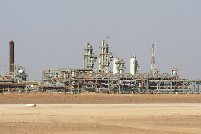 The Krechba gas plant stands in the middle of the Sahara Desert in Algeria, about 1,200 kilometers south of the capital Algiers. Photo: VCG