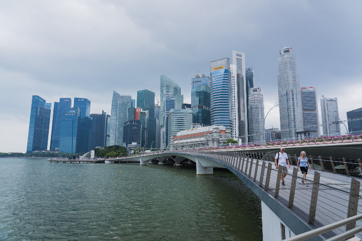 Singapore's central business district on Aug. 31. Photo: Bloomberg