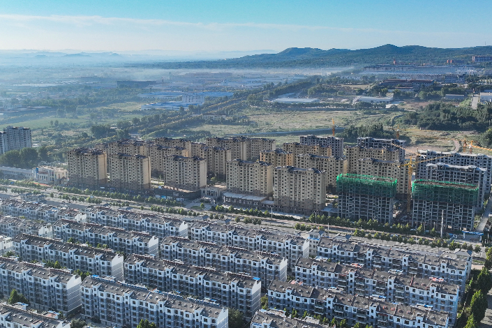 On Sept. 15, a residential property project under construction in Qingzhou, Shandong province. Photo: VCG