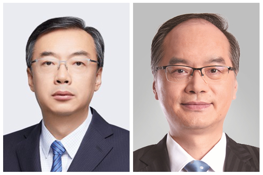 Industry veteran Chen Liang (left) will succeed Shen Rujun as CICC chairman.