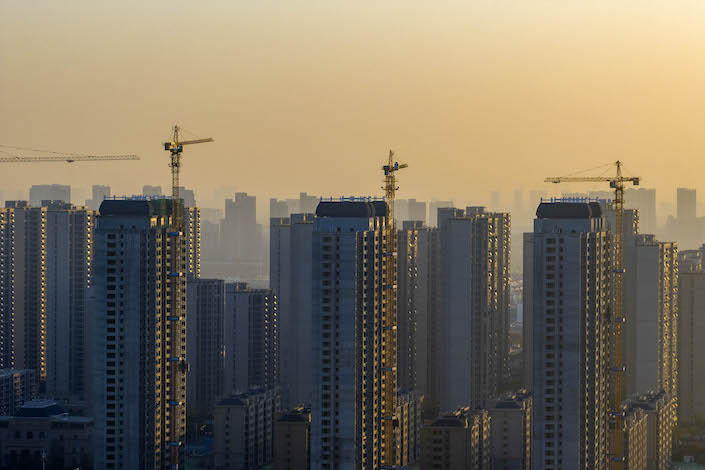 A housing project under construction in Huaian, Jiangsu province, on Nov. 17, 2023