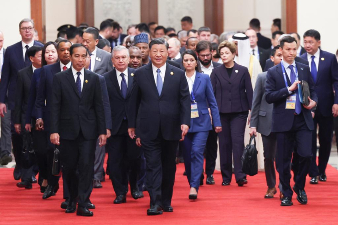 Global leaders, including President Xi Jinping, attend the opening ceremony for the Third Belt and Road Forum for International Cooperation at the Great Hall of the People in Beijing on Oct. 18. Photo: Xinhua