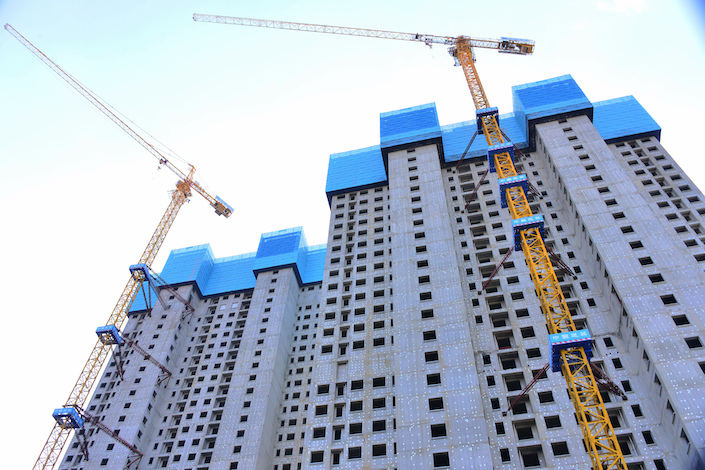 A residential project under construction in Shenyang, Liaoning province, on Jan. 21, 2023.