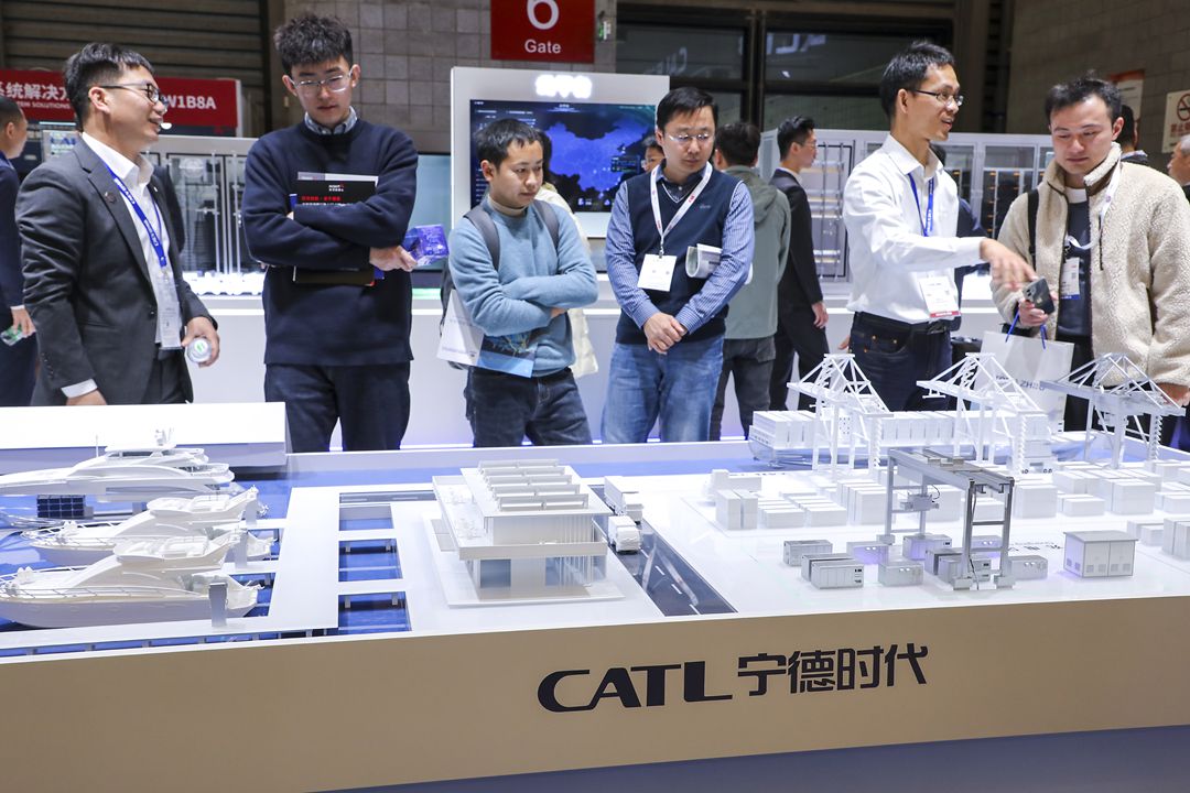 CATL’s booth at an industry conference on Dec. 7. Photo: VCG