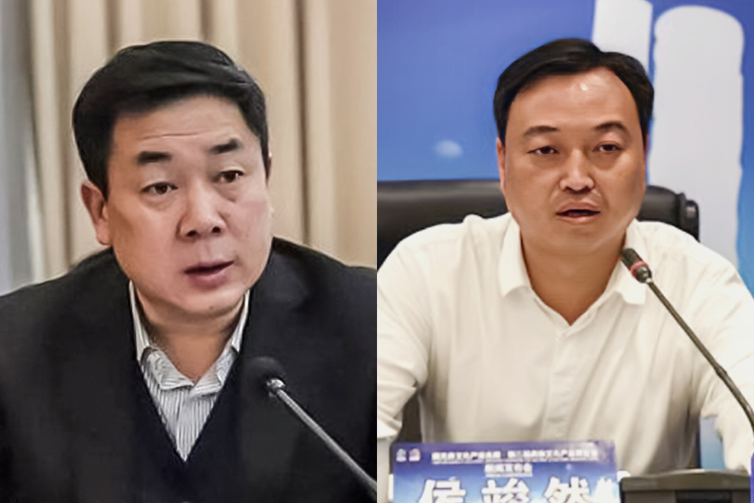 Former Shuicheng county Governor Wang Erbin (left), and Shuicheng District Political and Legal Committee Deputy head Hou Junran. Photo: File photos