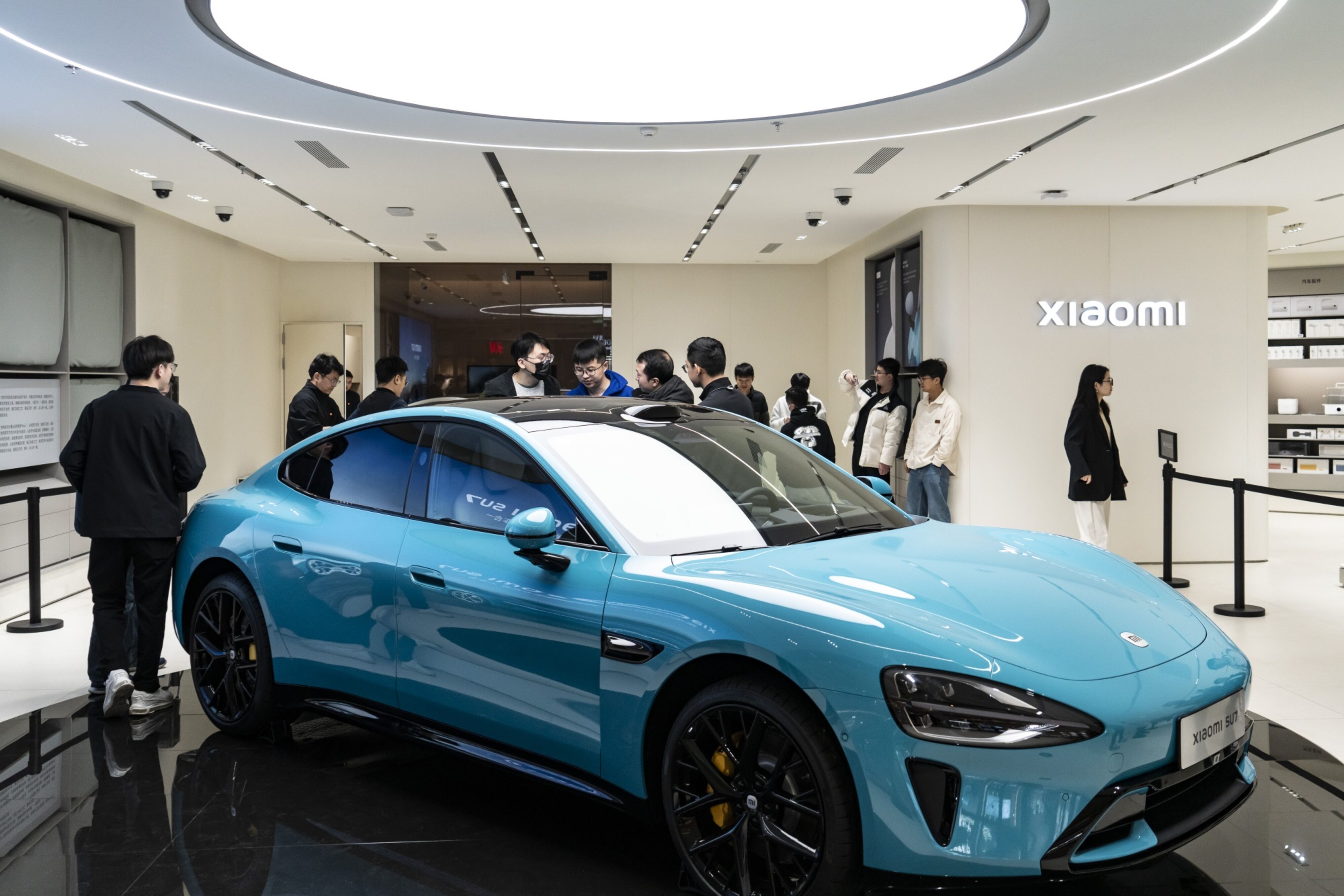 Xiaomi’s has yet to disclose the price of its first electric car, the SU7. Photo: Bloomberg
