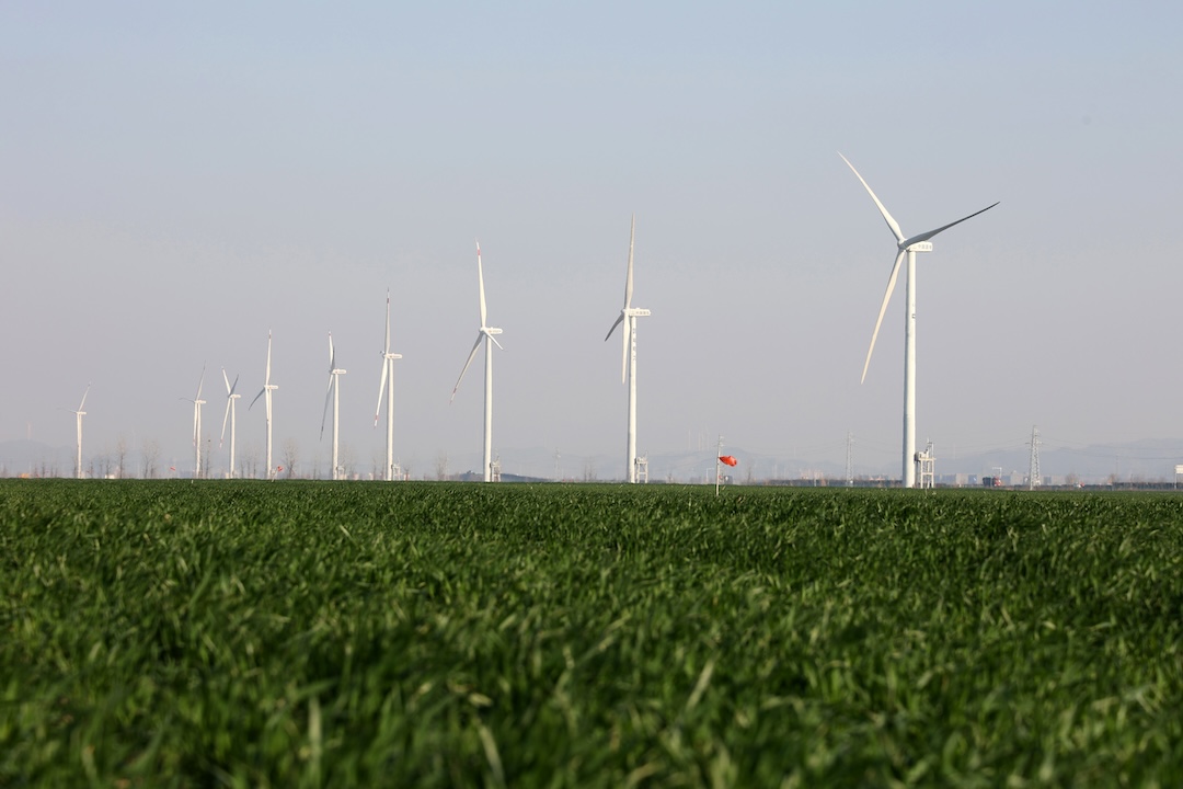 A wind farm in Anqing, Anhui province,  on Jan. 25. Photo: VCG