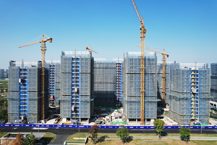 A new residential project under construction in Hangzhou.